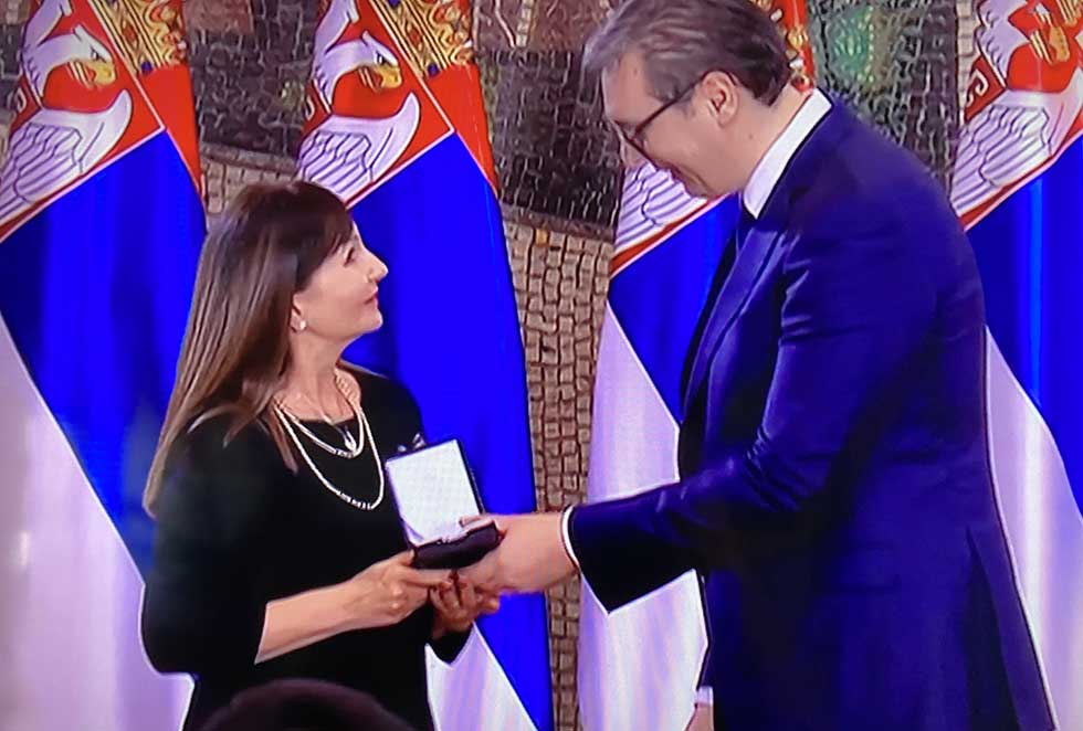 Dr Mila Mihajlović odlikovana srebrnom medaljom za zasluge