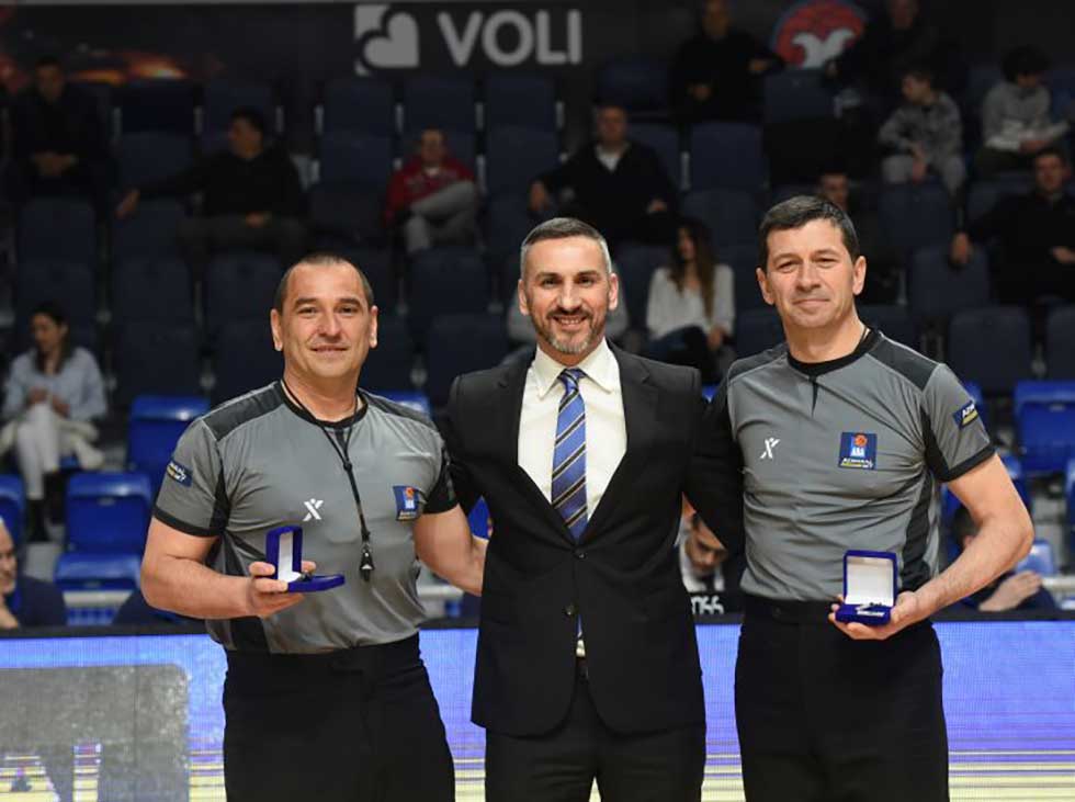 Košarkaški sudija Milivoje Jovčić dobio specijalno priznanje od ABA lige