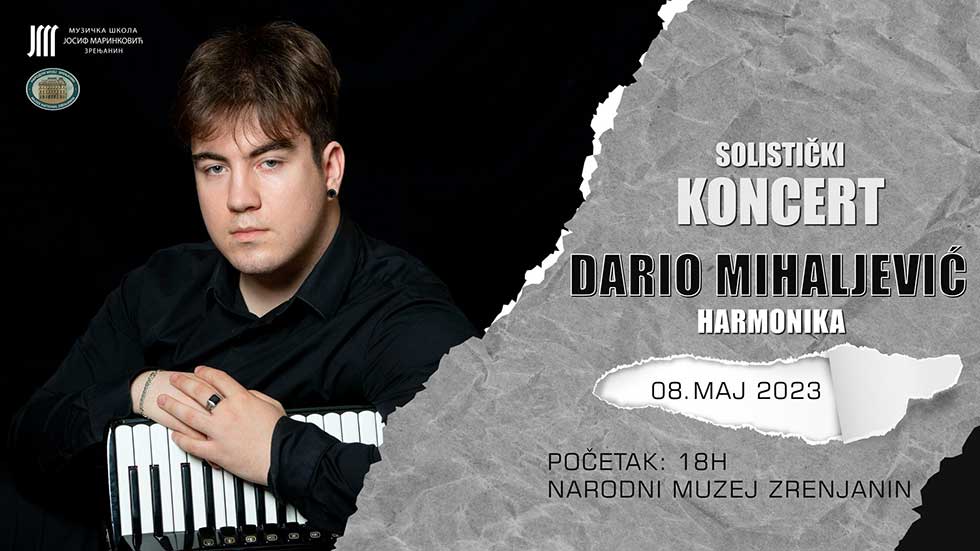 Dario Mihaljević održaće solistički koncert u svom rodnom gradu