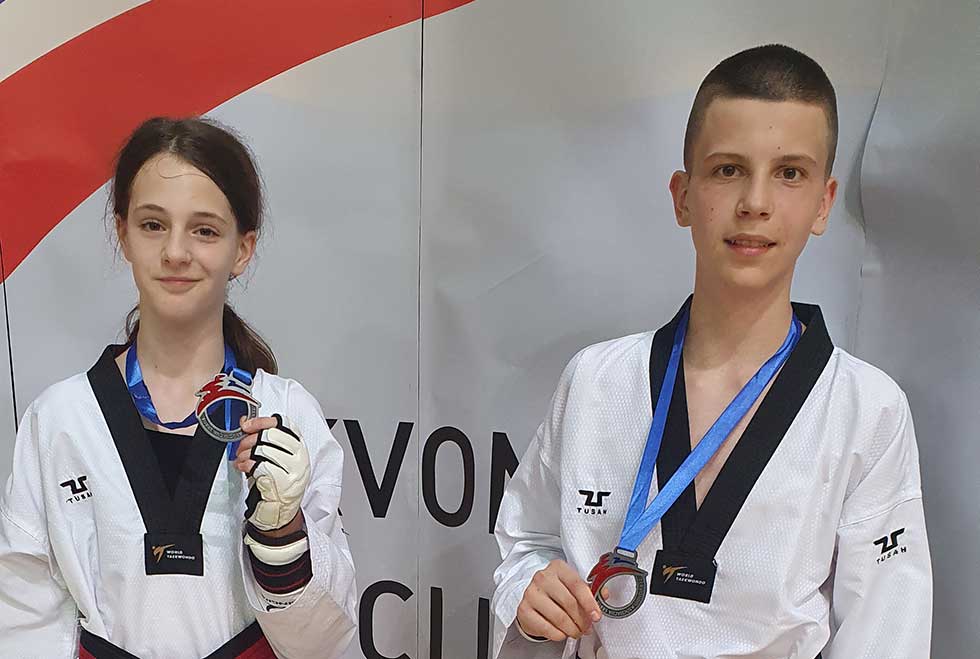 Vanja Andrić i Jana Đuranović vicešampioni Srbije u tekvondou