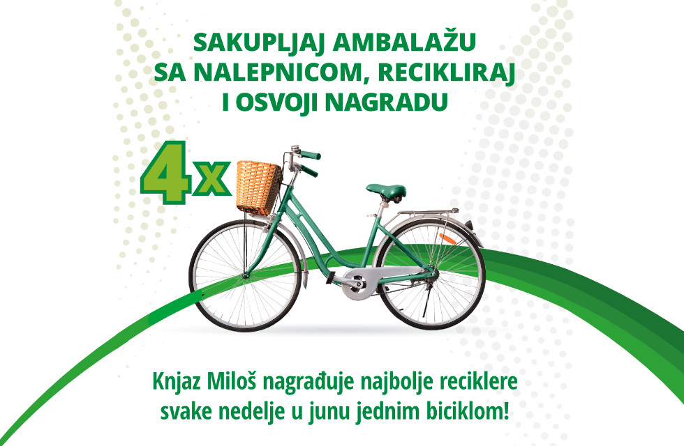 Kompanija Knjaz Miloš nagrađuje po jednim biciklom svake nedelje tokom juna
