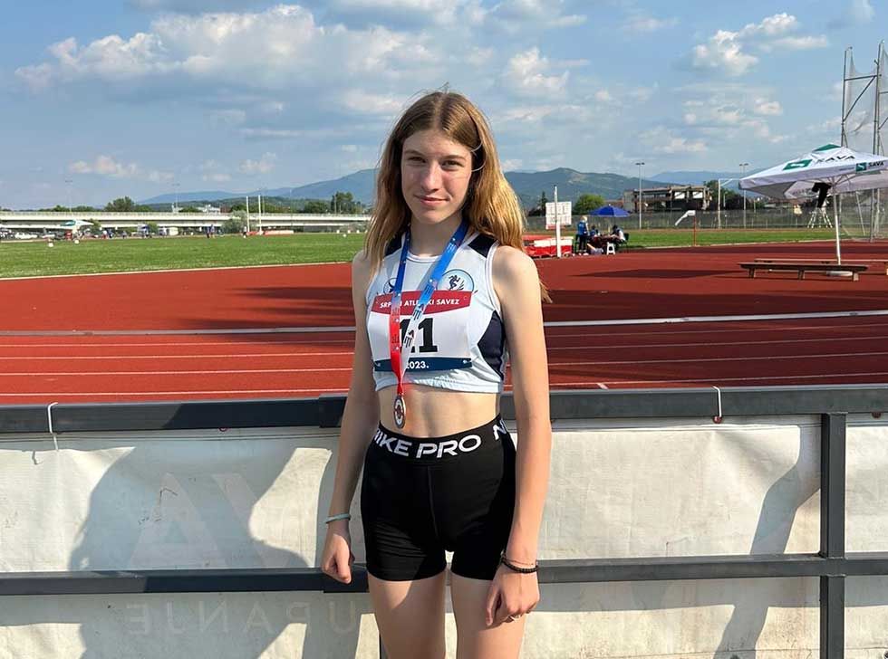 Mlada atletičarka Banata Nađa Ruvarac osvojila bronzu i postigla lični rekord