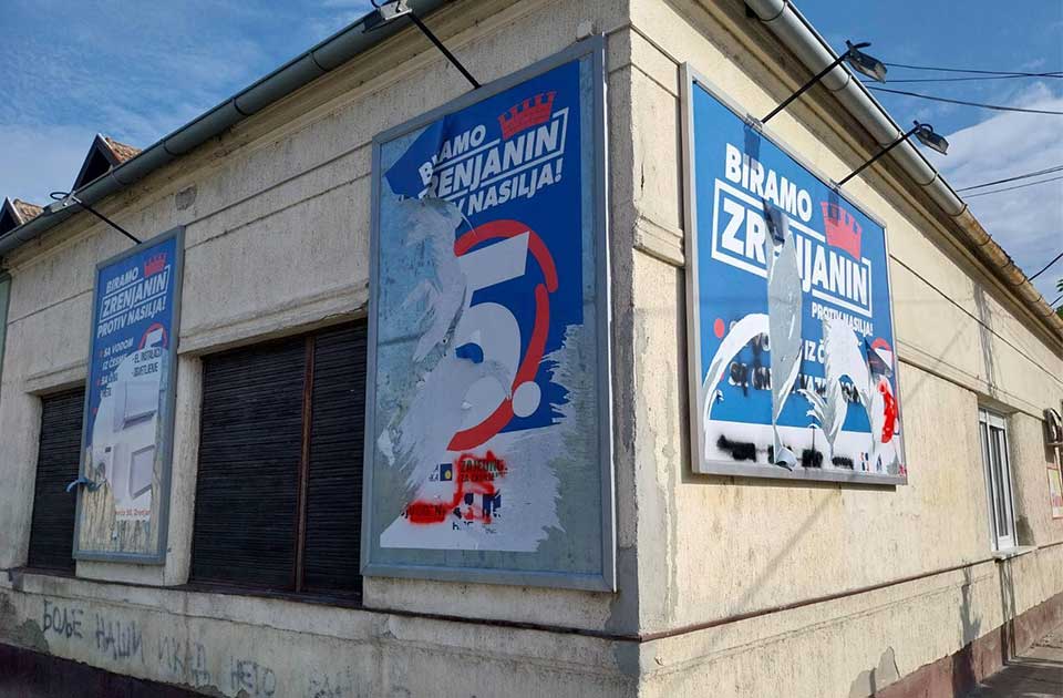 Zrenjanin protiv nasilja: Uništavanje naših bilborda nas neće uplašiti – pobedićemo!