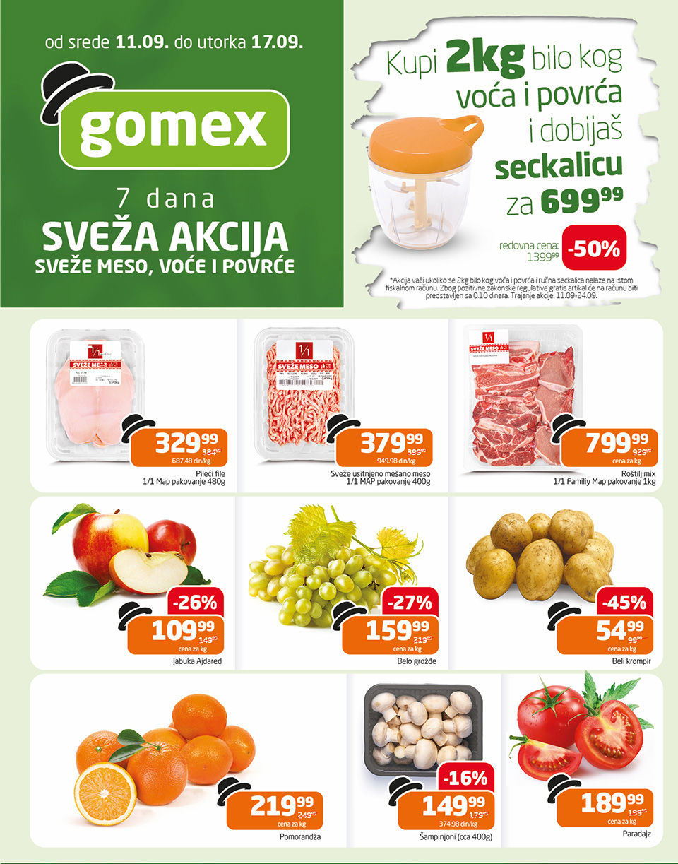 gomex 7 dana sveža akcija