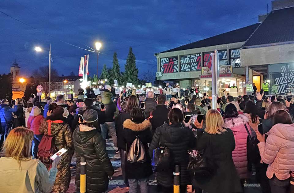 studentski protest u zrenjaninu