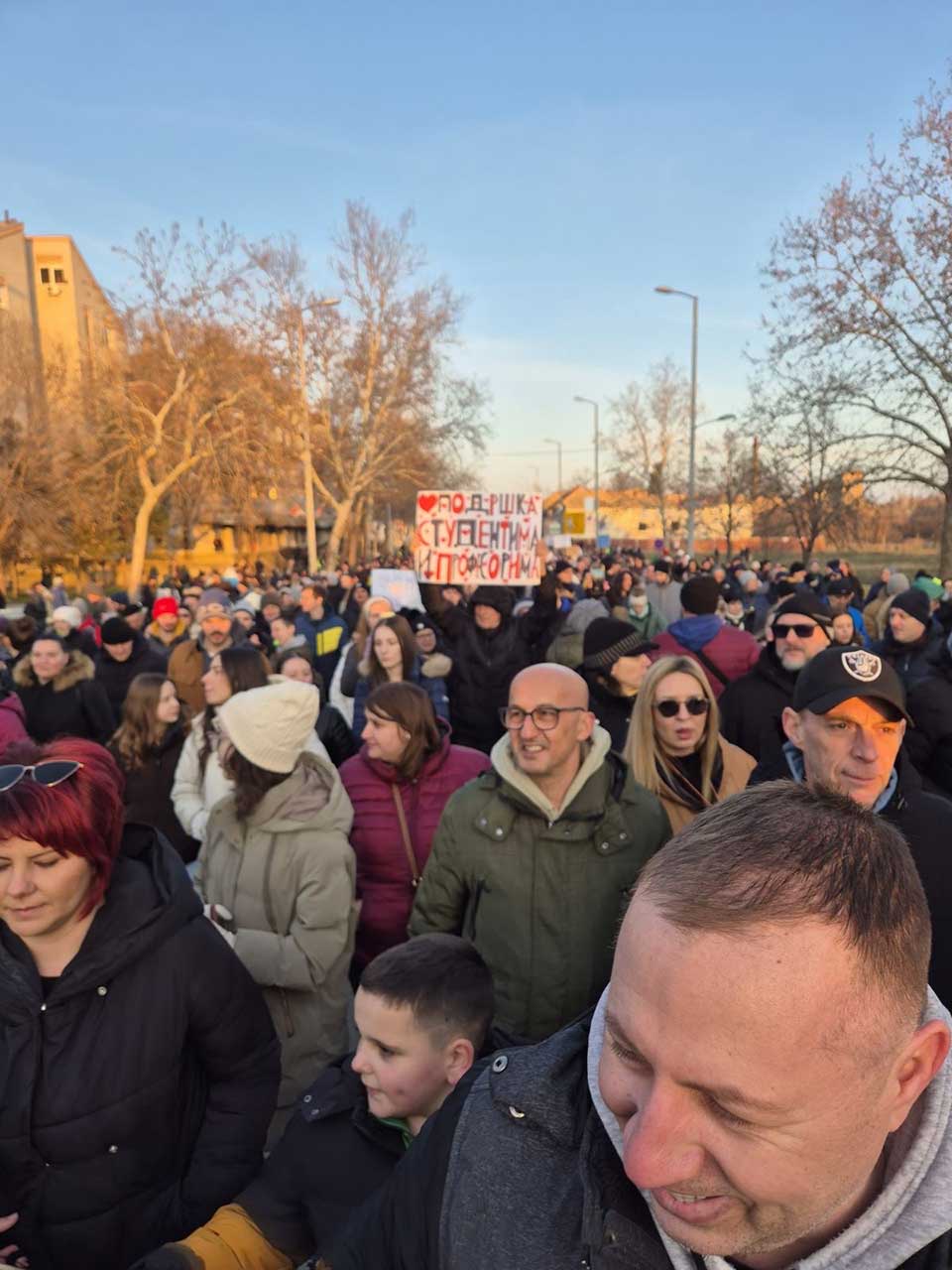 studentski protest u zrenjaninu