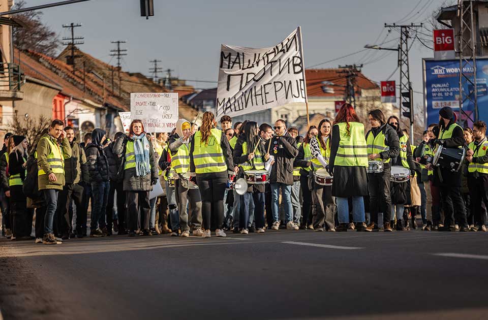 studentski protest u zrenjaninu