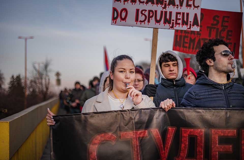 studentski protest u zrenjaninu