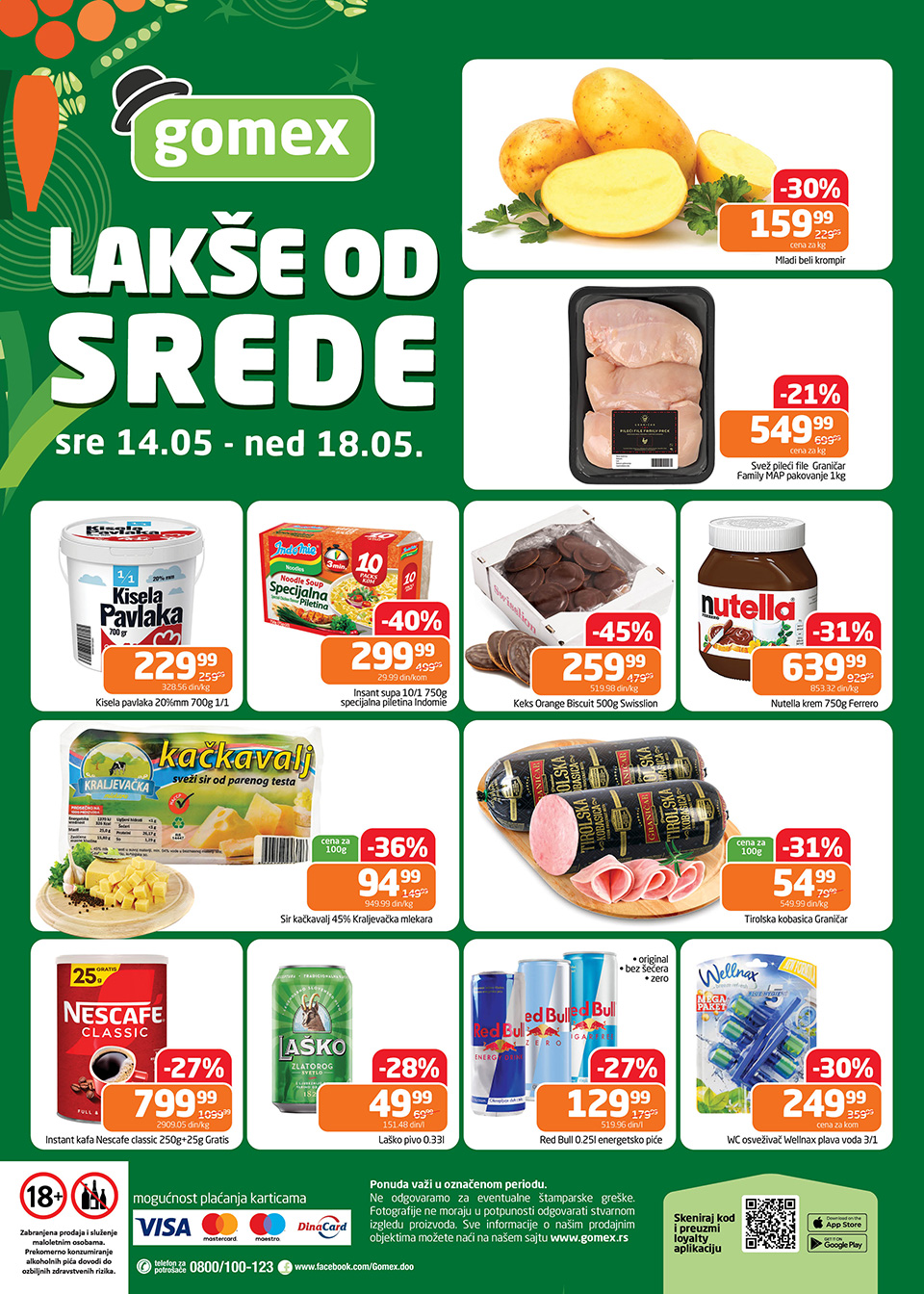 gomex lakše od srede