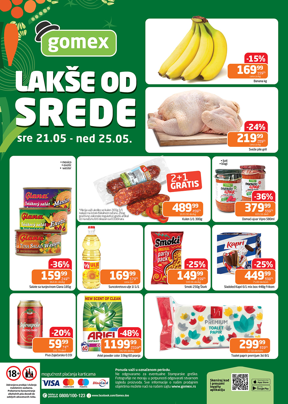 gomex lakše od srede