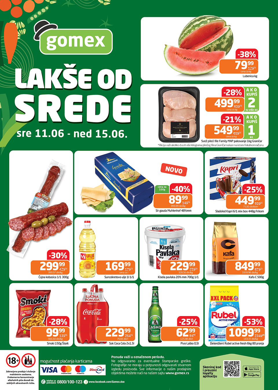 gomex lakše od srede
