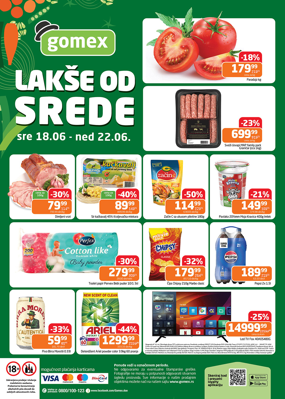 gomex lakše od srede