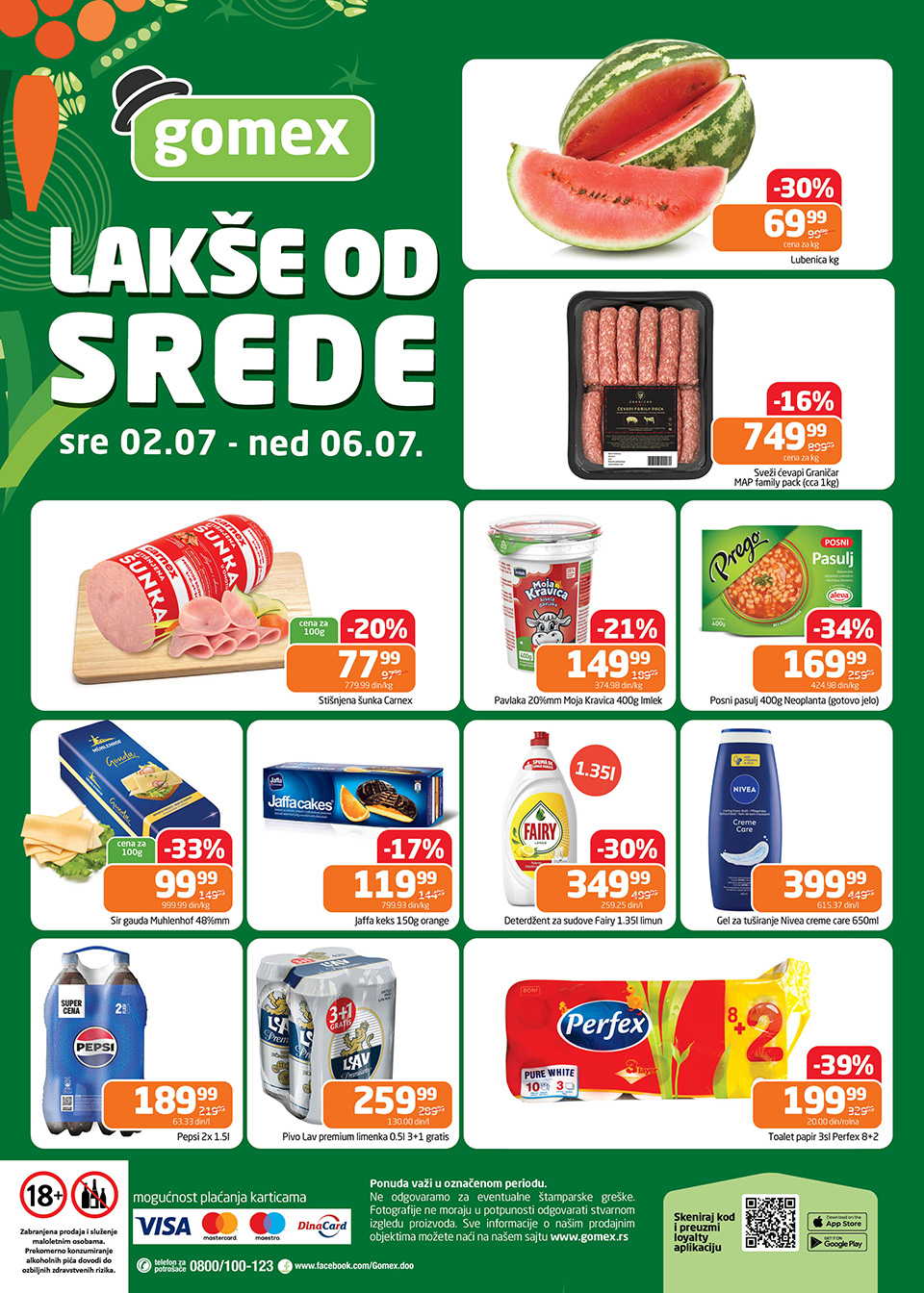 gomex lakše od srede