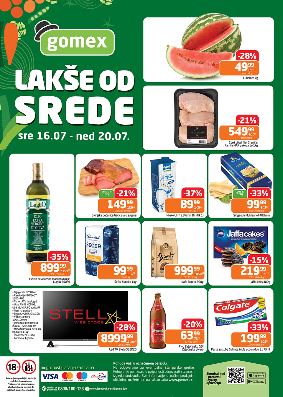 gomex lakše od srede