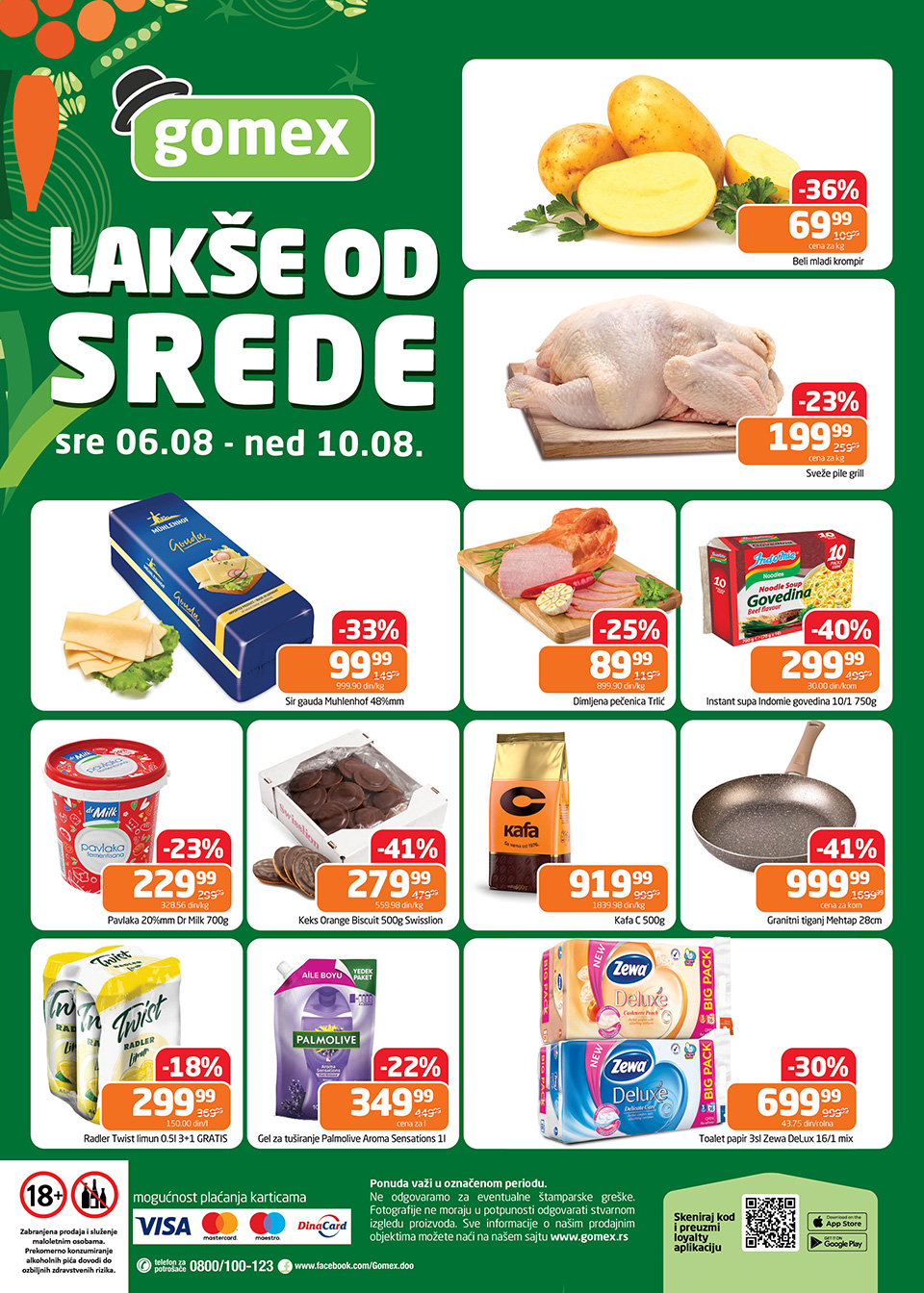 gomex lakše od srede
