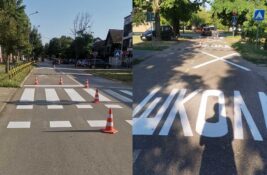 Na lokalnim putevima u toku obeležavanje horizontalne saobraćajne signalizacije