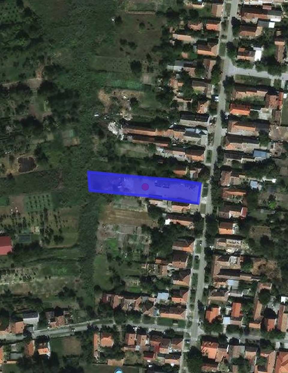 parcela u širem centru grada