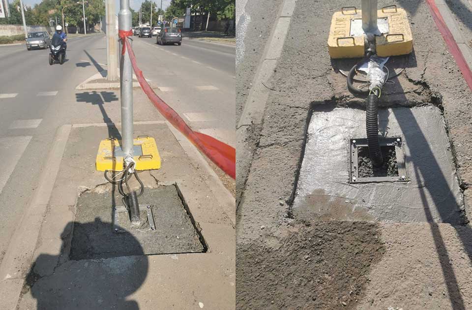 Zamenjeni dotrajali semaforski stubovi stari više od četiri decenije Zamenjeni dotrajali semaforski stubovi stari više od četiri decenije