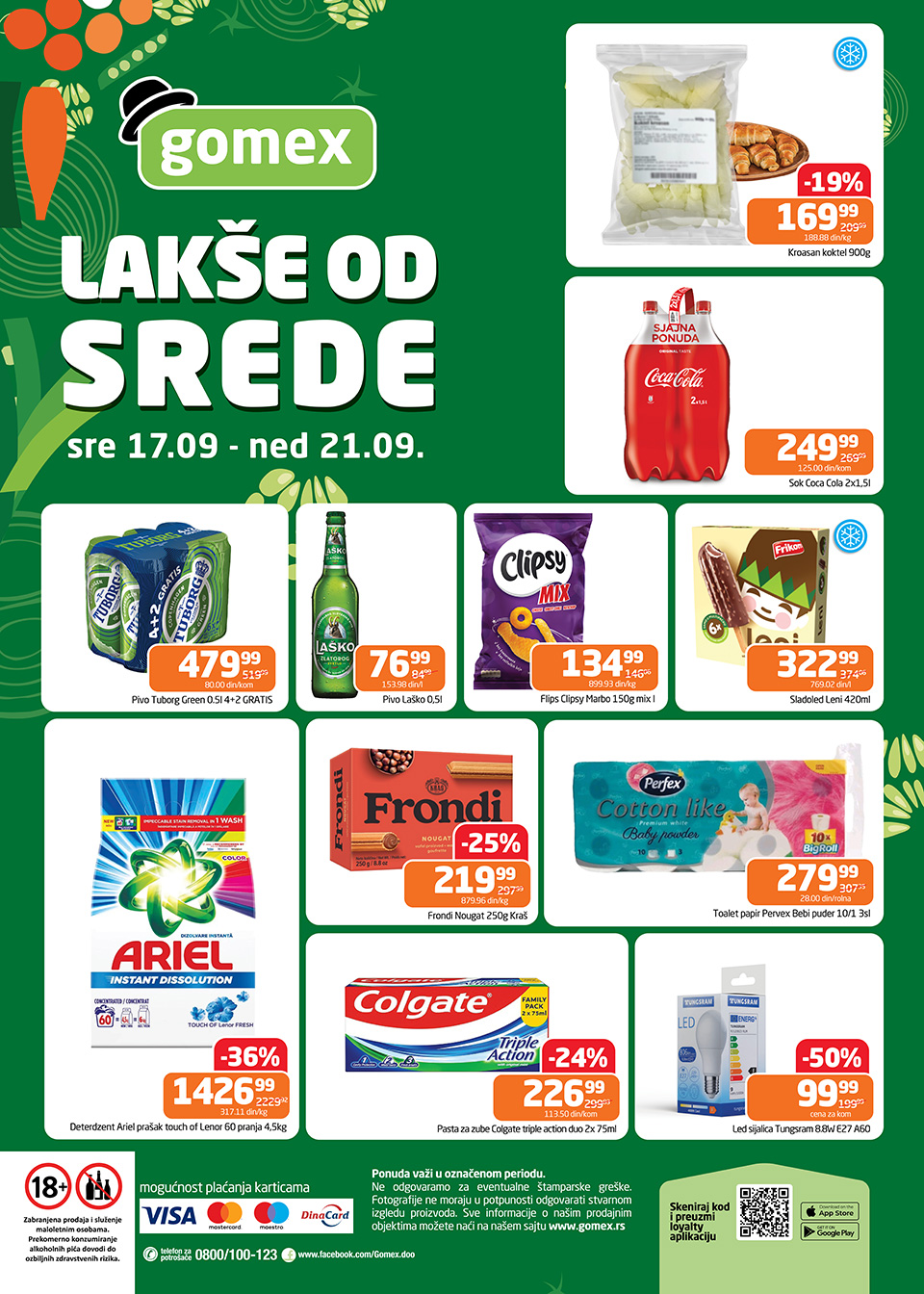 gomex lakše od srede