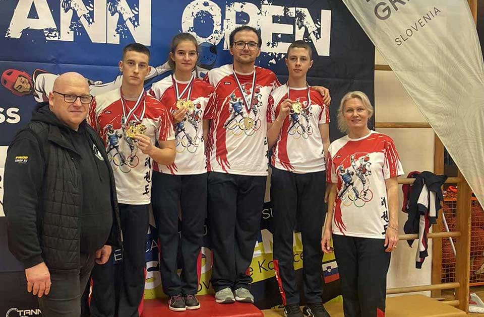 Perspektivni takmičari Tekvondo kluba Zrenjanin doneli iz Slovenije šest zlatnih medalja