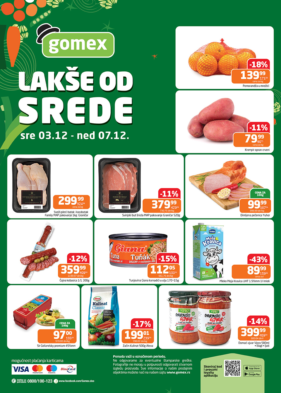 gomex lakše od srede