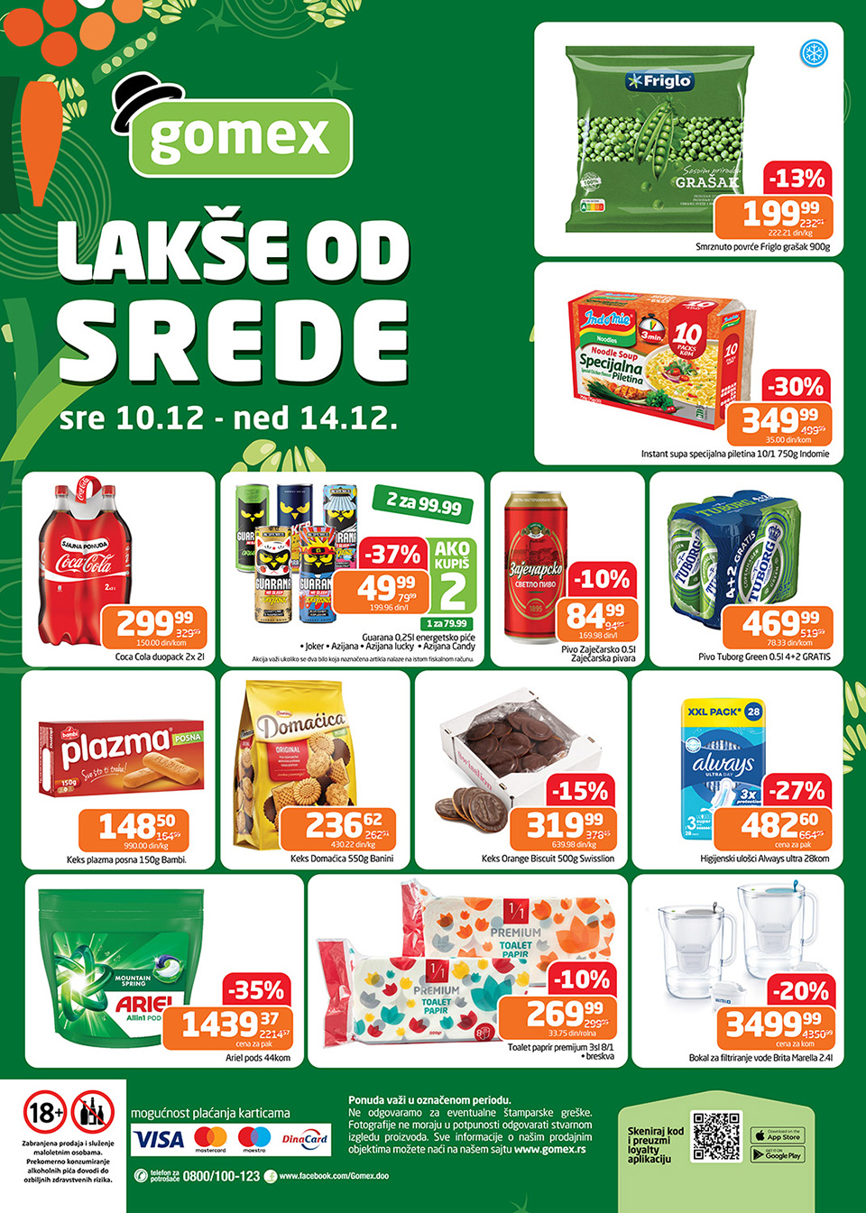 gomex lakše od srede