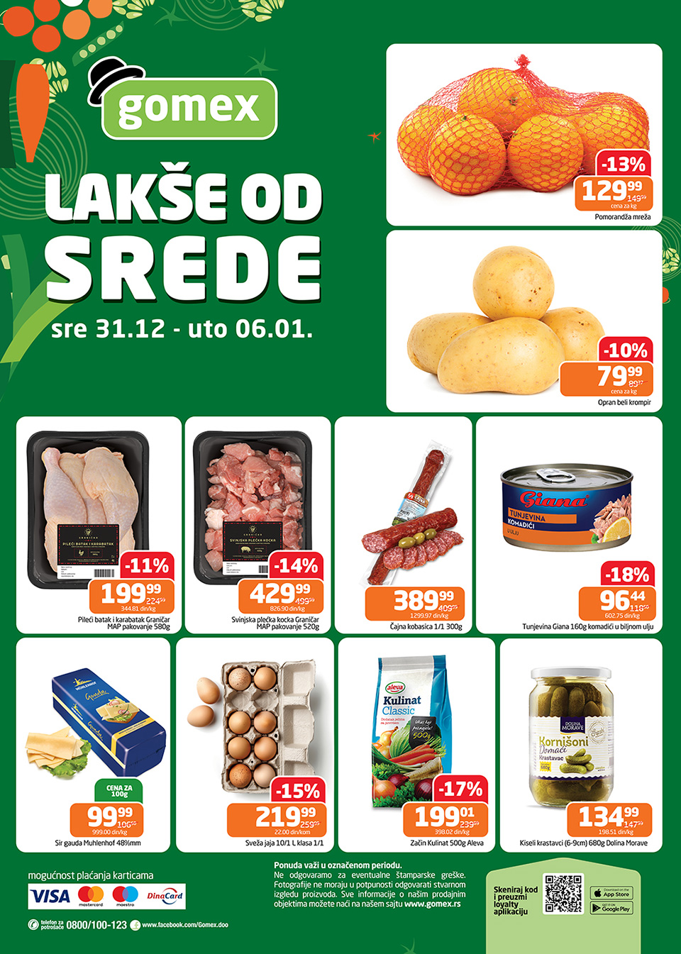 gomex lakše od srede