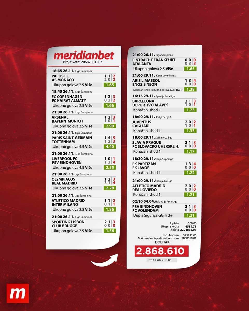 meridian dobitni tiket