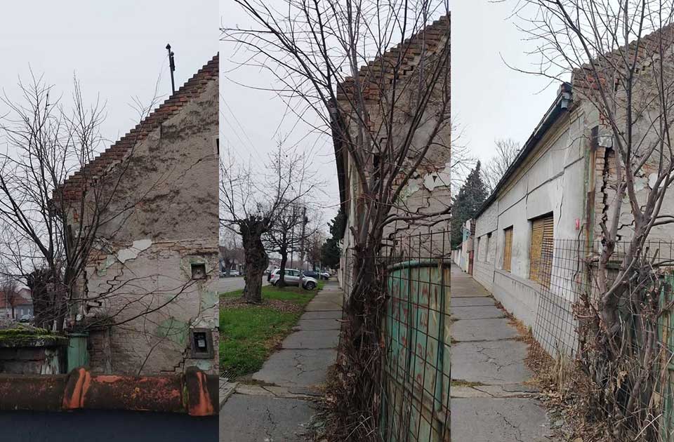 Trošna kuća u Miletićevoj ulici pretnja za prolaznike, građani traže reakciju nadležnih Trošna kuća u Miletićevoj ulici pretnja za prolaznike, građani traže reakciju nadležnih