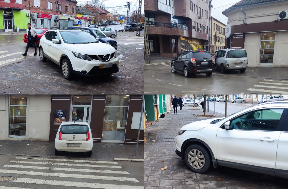 Nepropisno parkiranje u centru Zrenjanina: Građani ukazuju na komunalni nered