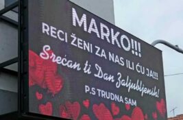 Dan zaljubljenih obeležila nesvakidašnjа poruka na bilbordu: „Marko, reci ženi za nas ili ću ja“