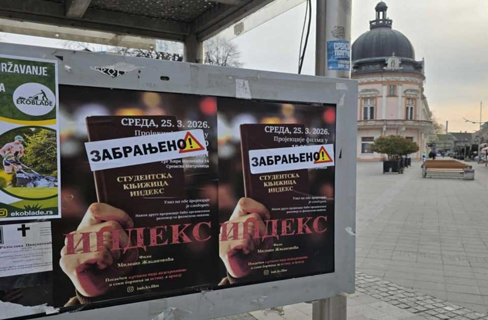 Zabranjen studentski film „Indeks“: Projekcija otkazana nakon pritisaka Zabranjen studentski film „Indeks“: Projekcija otkazana nakon pritisaka