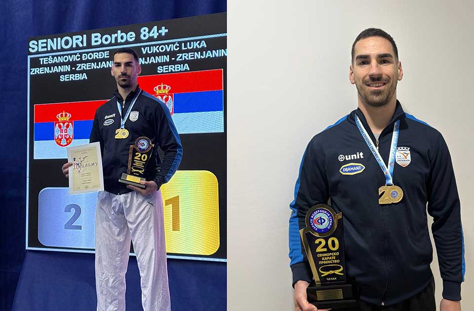 Dvojica finalista iz Karate kluba Zrenjanin: Luka Vuković osvojio titulu šampiona Srbije