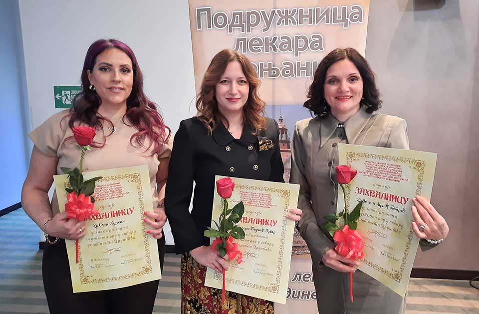Tri doktorke iz Opšte bolnice Zrenjanin dobile priznanja za 2025. godinu