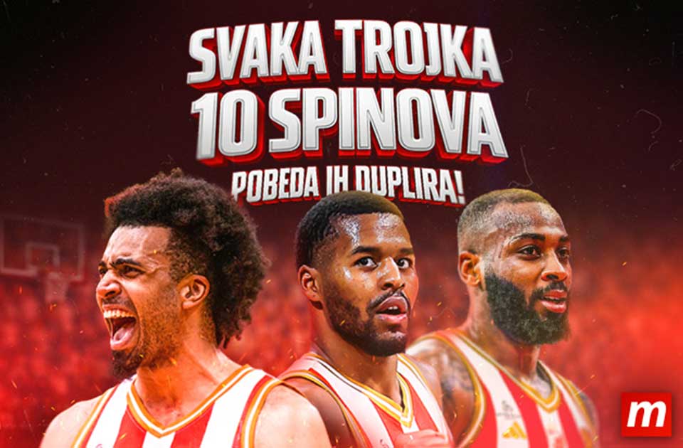 SVAKA TROJKA – 10 BESPLATNIH SPINOVA! Navijamo za Crvenu zvezdu i pobedom dupliramo nagrade!