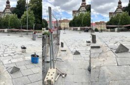 Radnici na terenu: Saniraju se oštećenja na centralnom gradskom trgu