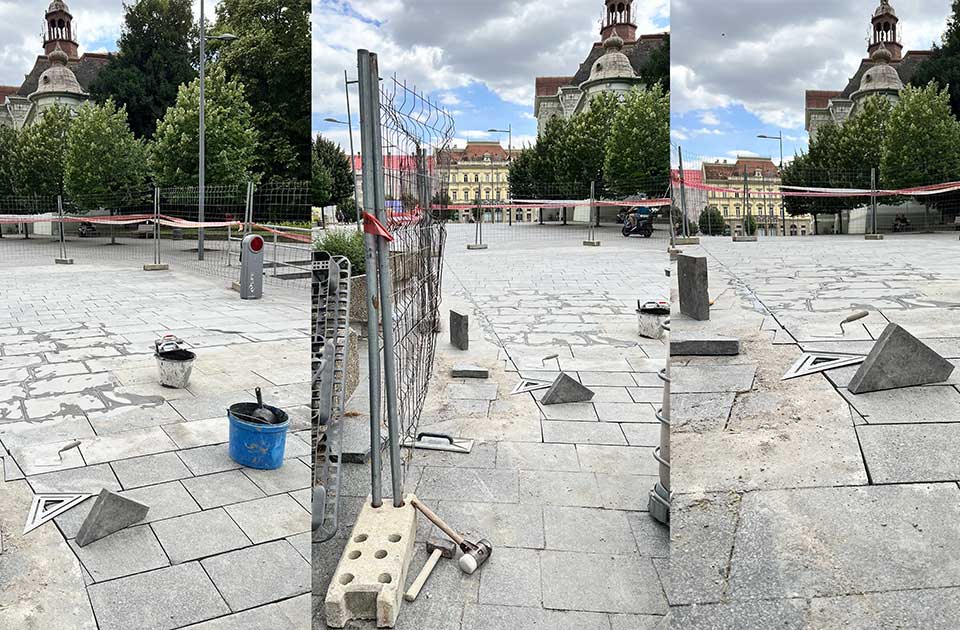 Radnici na terenu: Saniraju se oštećenja na centralnom gradskom trgu Radnici na terenu: Saniraju se oštećenja na centralnom gradskom trgu
