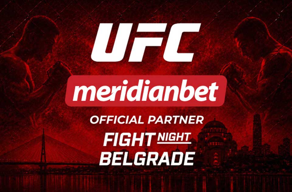 PIŠE SE ISTORIJA U ARENI: Meridianbet zvanični sponzor UFC Fight Night Belgrade! PIŠE SE ISTORIJA U ARENI: Meridianbet zvanični sponzor UFC Fight Night Belgrade!