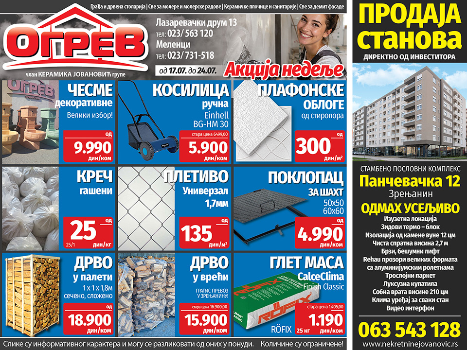 ogrev akcija nedelje