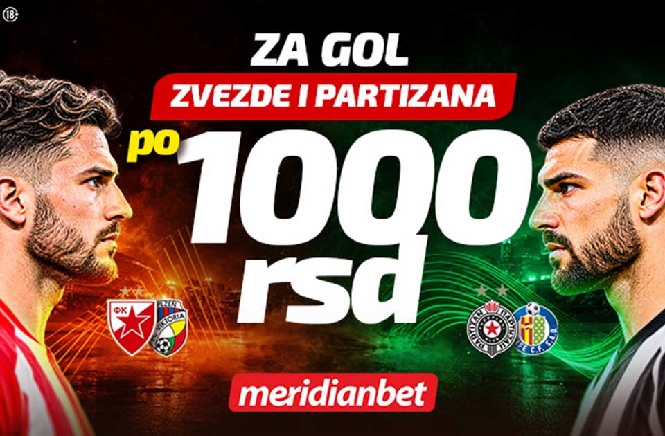 EVROPSKA GROZNICA U MERIDIANU: Navijaj za večite i uzmi 2.000 RSD bonusa za gol Zvezde i Partizana!