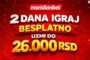 Meridianbet ti poklanja neverovatnih 26.000 dinara bonusa dobrodošlice!