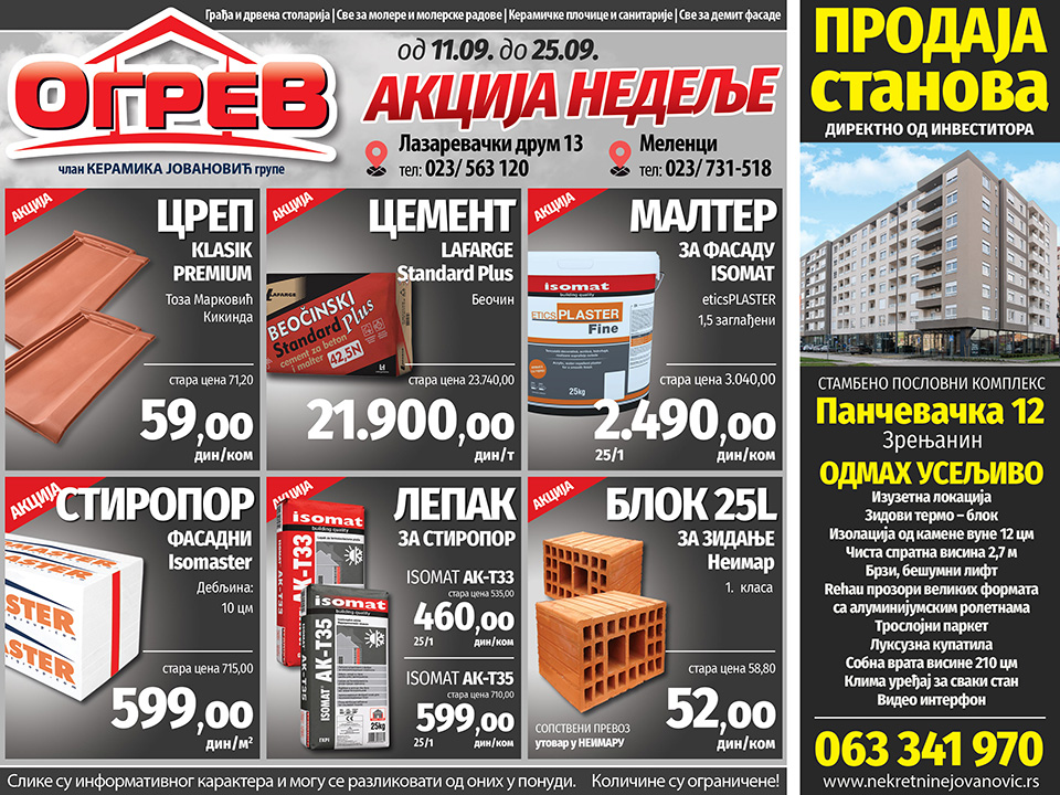 ogrev akcija nedelje